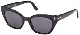 Gafas de Sol - Tom Ford - JULIETTE FT1031 - 01A  SHINY BLACK // GREY