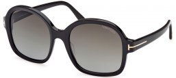 Sunglasses - Tom Ford - HANLEY FT1034 - 01B  SHINY BLACK // GREY GRADIENT