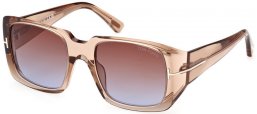 Gafas de Sol - Tom Ford - RYDER-02 FT1035  - 45F  SHINY LIGHT BROWN // BROWN GRADIENT