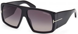 Gafas de Sol - Tom Ford - RAVEN FT1036 - 01B  SHINY BLACK // GREY GRADIENT