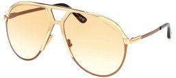 Gafas de Sol - Tom Ford - XAVIER FT1060 - 30F  SHINY GOLD // LIGHT BROWN GRADIENT