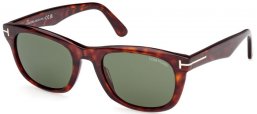 Sunglasses - Tom Ford - KENDEL FT1076 - 54N  HAVANA RED // GREEN