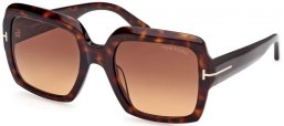 Lunettes de soleil - Tom Ford - KAYA FT1082 - 52F  DARK HAVANA // BROWN GRADIENT