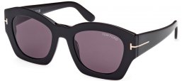 Sunglasses - Tom Ford - GUILLIANA FT1083 - 01A  SHINY BLACK // GREY
