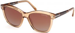 Sunglasses - Tom Ford - LUCIA FT1087 - 45F  SHINY LIGHT BROWN // BROWN GRADIENT