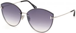 Sunglasses - Tom Ford - EVANGELINE FT1106 - 16C  SHINY PALLADIUM // GREY GRADIENT