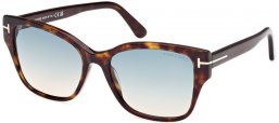 Gafas de Sol - Tom Ford - ELSA FT1108 - 52P  DARK HAVANA // GREEN GRADIENT