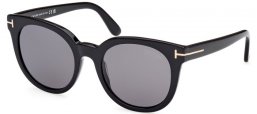Sunglasses - Tom Ford - MOIRA FT1109 - 01D  SHINY BLACK // GREY POLARIZED