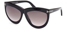 Sunglasses - Tom Ford - DORIS FT1112 - 01B  SHINY BLACK // GREY GRADIENT