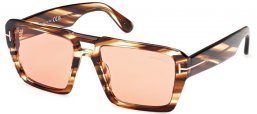 Sunglasses - Tom Ford - REDFORD FT1153 - 55E  STRIPED BROWN // LIGHT BROWN PHOTOCHROMATIC