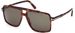 Gafas de Sol - Tom Ford - KEMP FT1177 - 53N  DARK HAVANA // GREEN