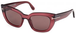 Sunglasses - Tom Ford - ATHENA FT1190 - 69E  SHINY BORDEAUX // BROWN