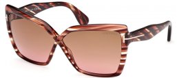 Gafas de Sol - Tom Ford - FIORE FT1195 - 54F  STRIPED BROWN // BROWN GRADIENT