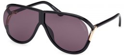 Gafas de Sol - Tom Ford - AXEL FT1197 - 01A  SHINY BLACK // DARK GREY