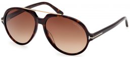 Sunglasses - Tom Ford - AALTO FT1210 - 52F  DARK HAVANA // BROWN GRADIENT