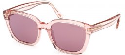 Gafas de Sol - Tom Ford - HAYLAY FT1216 - 72Y  TRANSPARENT PINK // VIOLET