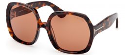 Gafas de Sol - Tom Ford - SAFFRON FT1221 - 52E  DARK HAVANA // BROWN