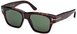 Sunglasses - Tom Ford - CAINE-02 FT1280 - 52N  DARK HAVANA // GREEN