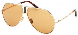 Gafas de Sol - Tom Ford - RICKIE-02 FT1281 - 30E  SHINY GOLD // LIGHT BROWN