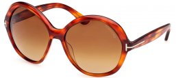 Lunettes de soleil - Tom Ford - ANNABELLE-02 FT1282 - 54F  LIGHT HAVANA // BROWN GRADIENT