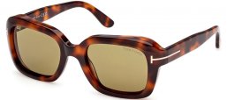 Gafas de Sol - Tom Ford - NATALIA-02 FT1283 - 53N  HAVANA GOLD // GREEN