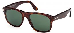 Lunettes de soleil - Tom Ford - MARLON-02 FT1284 - 52N  DARK HAVANA // GREEN