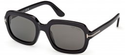 Gafas de Sol - Tom Ford - LANA-02 FT1342 - 01D  SHINY BLACK // SMOKE POLARIZED