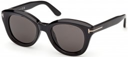 Gafas de Sol - Tom Ford - NIKA-02 FT1344 - 01A  SHINY BLACK // SMOKE