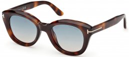 Gafas de Sol - Tom Ford - NIKA-02 FT1344 - 53P  HAVANA // GREEN GRADIENT