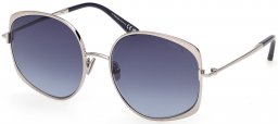 Gafas de Sol - Tom Ford - ABBEY-02 FT1349 - 14W  SHINY RUTHENIUM // BLUE GRADIENT