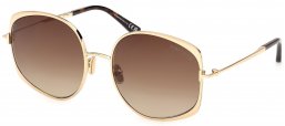 Gafas de Sol - Tom Ford - ABBEY-02 FT1349 - 30F  SHINY GOLD // BROWN GRADIENT