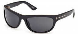 Gafas de Sol - Tom Ford - ANDERS-02 FT1363 - 01A  SHINY BLACK // SMOKE