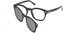 Monturas - Tom Ford - FT5532-B - 01D  SHINY BLACK // CLEAR + CLIP ON GREY POLARIZED