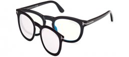Frames - Tom Ford - FT5993-B - 005 SHINY BLACK // CLEAR + CLIP ON GREY PHOTOCROMIC