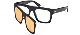 Frames - Tom Ford - FT6068-B - 001  SHINY BLACK // CLEAR + CLIP SOLAR LIGHT BROWN