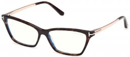 Monturas - Tom Ford - FT6135-B - 052  DARK HAVANA ROSE GOLD