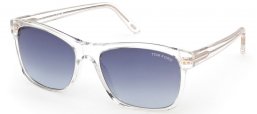 Lunettes de soleil - Tom Ford - GIULIO FT0698 - 26W  CRYSTAL // BLUE GRADIENT