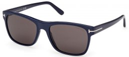 Lunettes de soleil - Tom Ford - GIULIO FT0698 - 90A  SHINY BLUE // GREY
