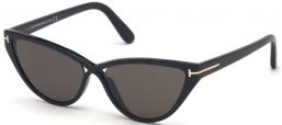 Sunglasses - Tom Ford - CHARLIE-02 FT0740 - 01A  SHINY BLACK // GREY