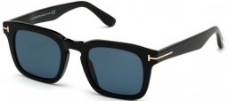 Sunglasses - Tom Ford - DAX FT0751 - 01V  SHINY BLACK // BLUE POLARIZED