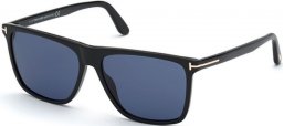 Gafas de Sol - Tom Ford - FLETCHER FT0832 - 01V  SHINY BLACK // BLUE