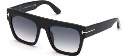Sunglasses - Tom Ford - RENEE FT0847  - 01B  SHINY BLACK // GREY GRADIENT