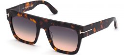 Sunglasses - Tom Ford - RENEE FT0847  - 52B  DARK HAVANA // GREY GRADIENT