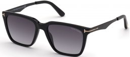 Gafas de Sol - Tom Ford - GARRETT FT0862 - 01B  SHINY BLACK // GREY GREDIENT