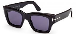 Sunglasses - Tom Ford - ILIAS FT1154 - 01V  SHINY BLACK // BLUE