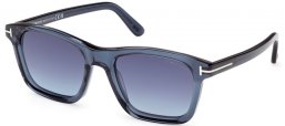 Gafas de Sol - Tom Ford - BARRON FT1179 - 90W  SHINY BLUE // BLUE GRADIENT
