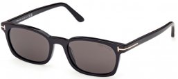 Gafas de Sol - Tom Ford - MILES-02 FT1300 - 01A  SHINY BLACK // DARK GREY