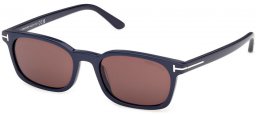 Gafas de Sol - Tom Ford - MILES-02 FT1300 - 90E  SHINY DARK BLUE // BROWN