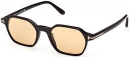 Lunettes de soleil - Tom Ford - JOEY-02 FT1301 - 01E  SHINY BLACK // BROWN PHOTOCHROMATIC