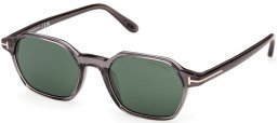 Lunettes de soleil - Tom Ford - JOEY-02 FT1301 - 20N  SHINY GREY // GREEN